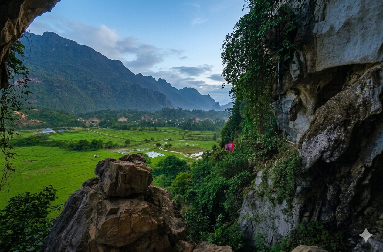 Karst mountains Blue Lagoon 3 Vang Vieng