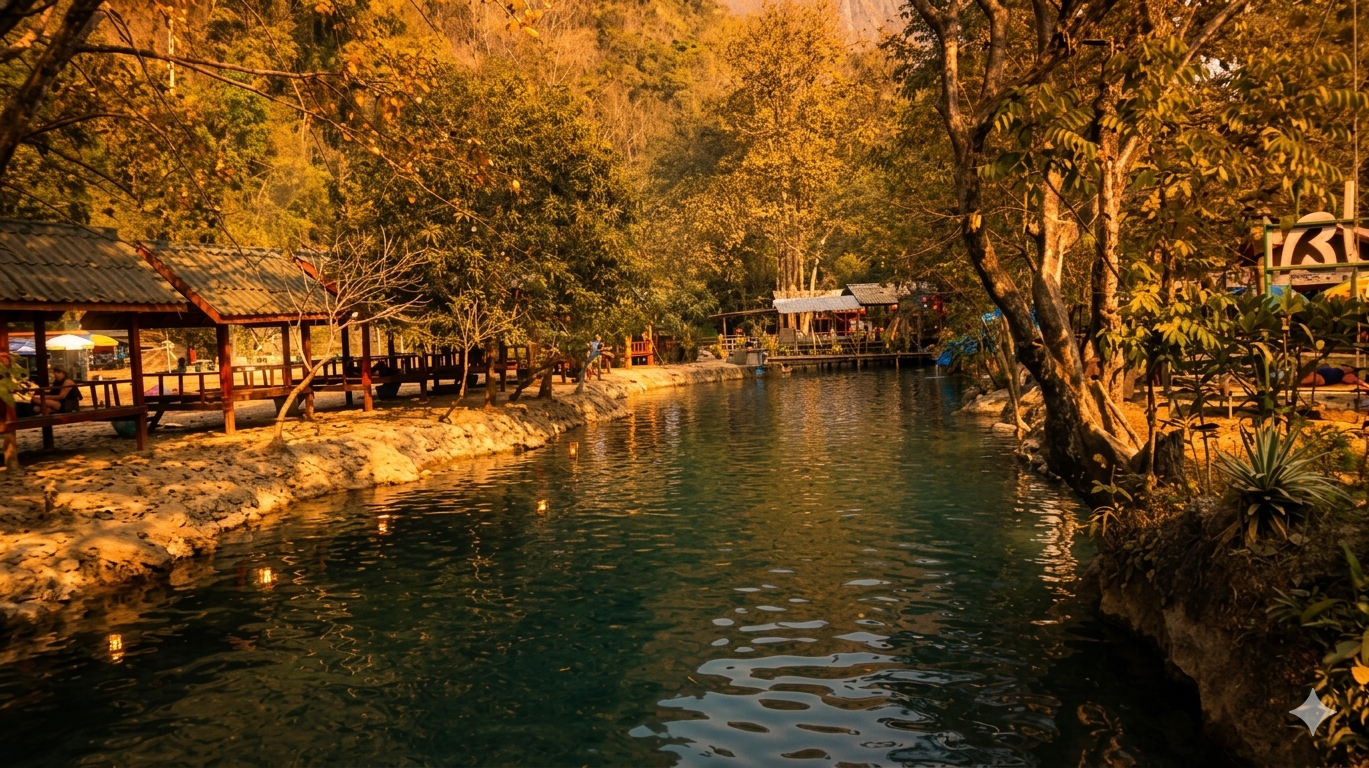 Blue Lagoon 1 Vang Vieng turquoise water