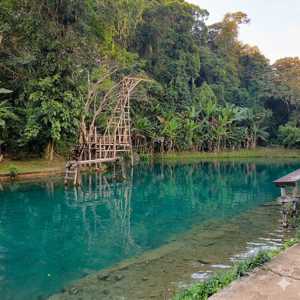Jungle scenery Blue Lagoon 3 Vang Vieng